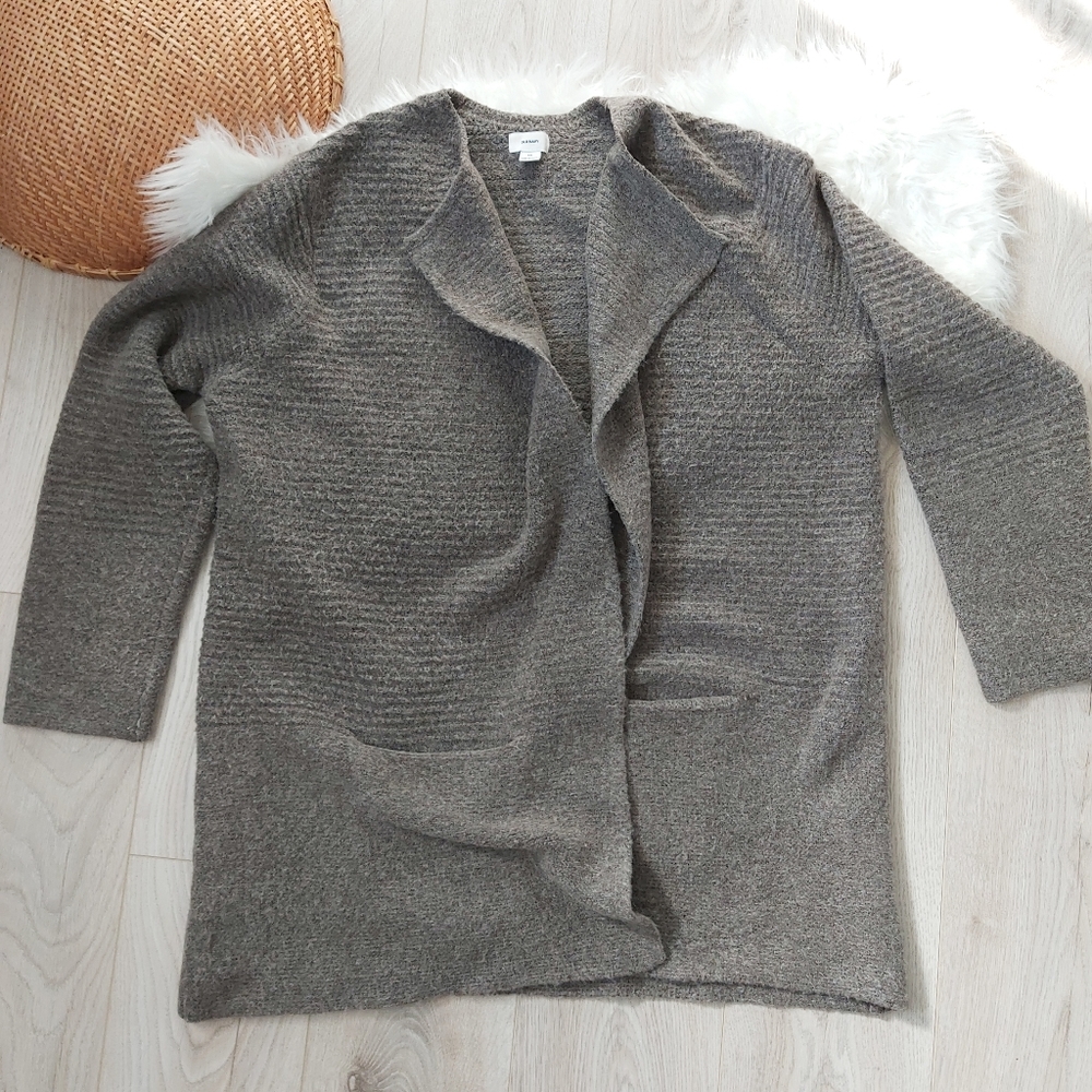 Old Navy Garter Stitch Relaxed Cardigan Coat - Picture 3 of 12